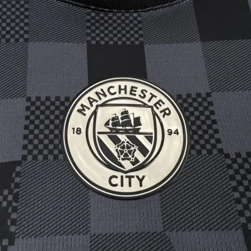 Manchester City Jersey Black Gray 24/25 Football Jersey