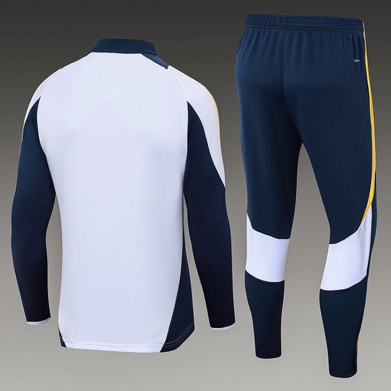 24/25 Real Madrid half-pulled training suit white Jersey
