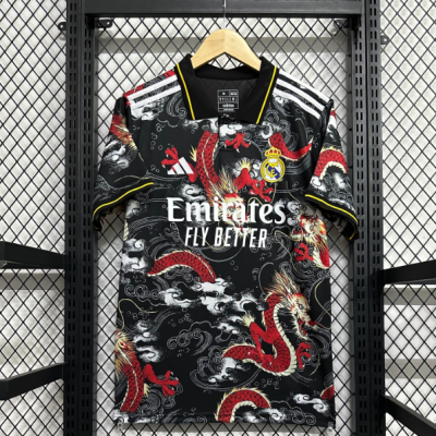 2024-2025 Real Madrid Year of the Dragon Special Edition Black Football Shirt 1:1 Thailand Quality