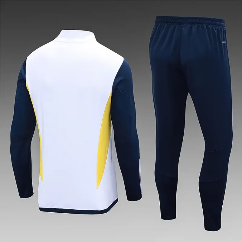 2023/2024 Real Madrid Half-Pull Training Suit  White Football Shirt 1:1 Thai Quality