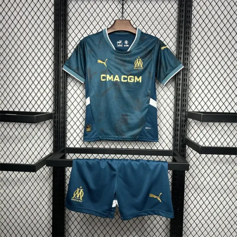 Kids Marseille Away Jersey 24/25 Football Kit